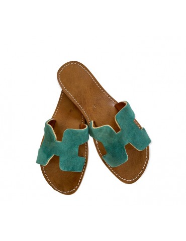 Bequeme Fashion-Sandale für Damen aus echtem Flachleder