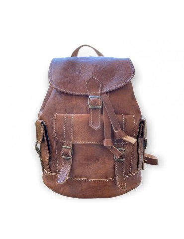 100% handmade real high-end leather backpack