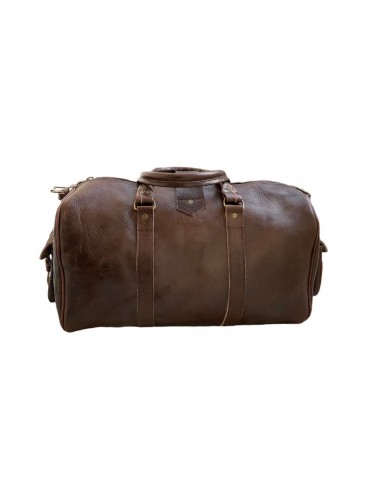 Travel bag in real leather