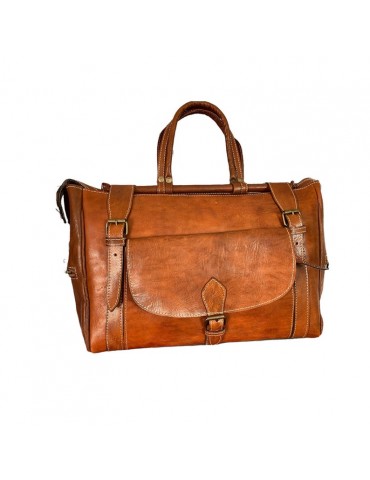Högkvalitativ handgjord resväska i 100 % äkta läder