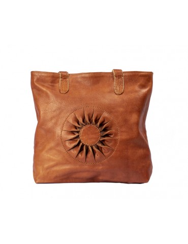 Handcrafted bag in real leather