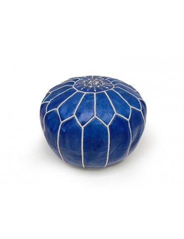 Pouf in real blue natural...