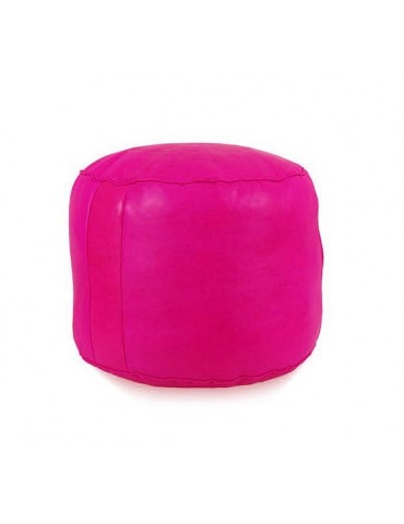 Grand tabouret en cuir naturel