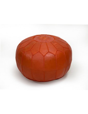 copy of Large handmade pouffe in natural leather