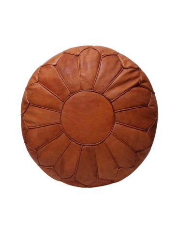 High quality 100% handmade natural leather pouf