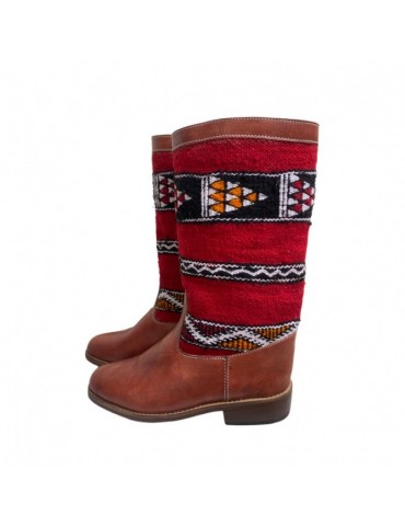 Bota de kilim y piel hecha...