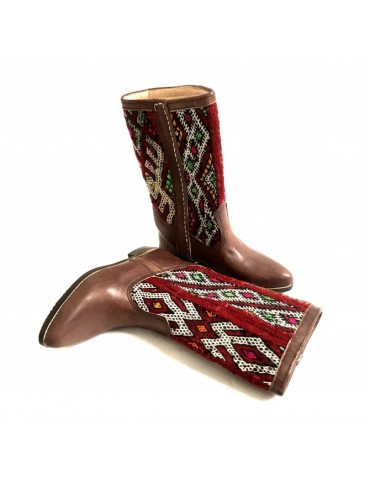 Mini boot i äkta naturläder