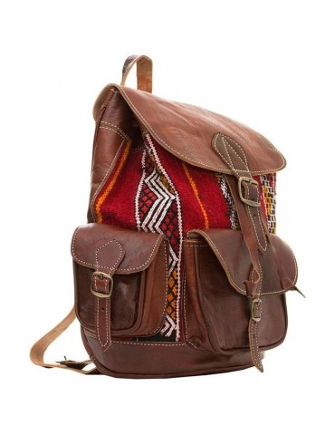 Aito nahkalaukku ja kilim