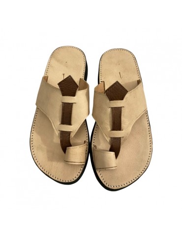 Sandale beige en vrai cuir...