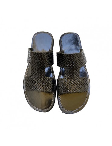 Herrmode lyxiga sandaler i äkta läder