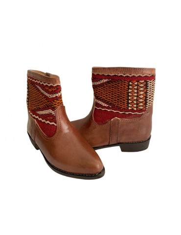 Boot in real natural leather Brown