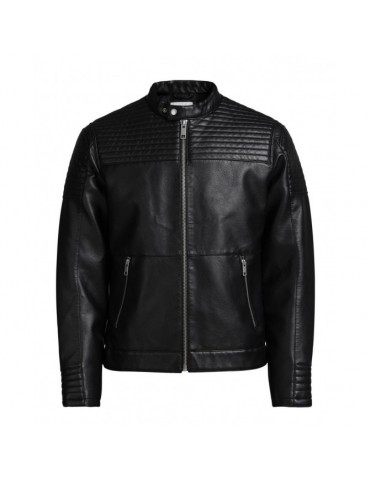 Men's fashion jacket in handmade genuine leather