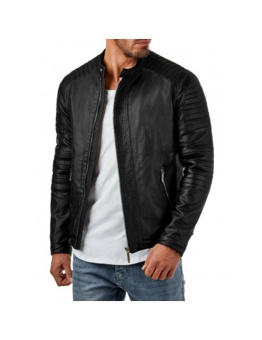 Veste en Cuir pour Homme :...