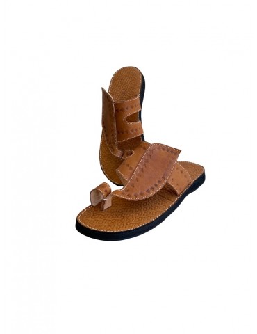 Brown sandal in high quality real leather men's fashion