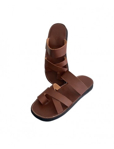 Handgjord sandal i äkta läder - naturlig komfort och hantverksmässig elegans