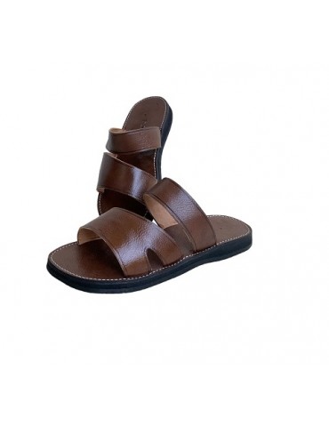 Handgjord sandal i äkta läder - naturlig komfort och hantverksmässig elegans
