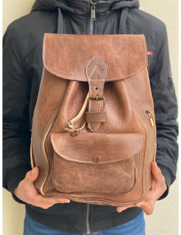 Backpack in real natural leather