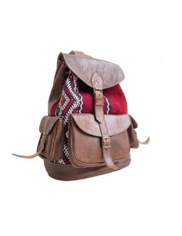 Högkvalitativ handgjord ryggsäck i äkta läder