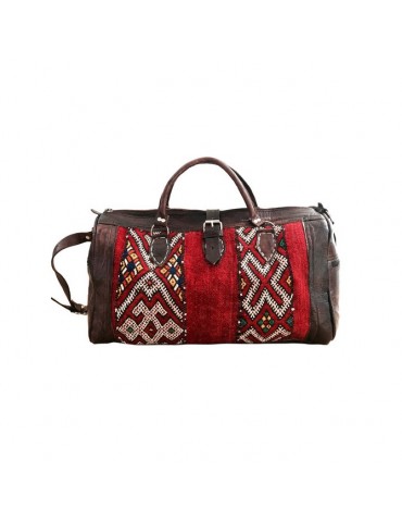 Marruecos artesanía bolsa de viaje de cuero