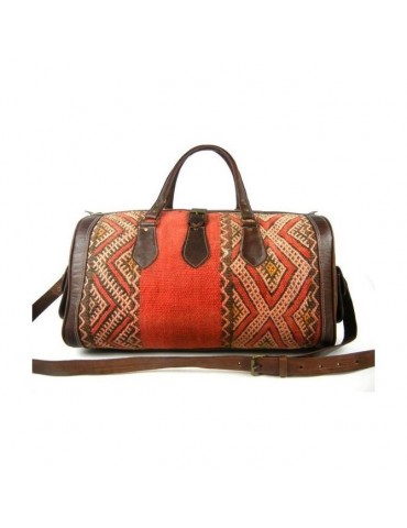 Marruecos artesanía bolsa de viaje de cuero