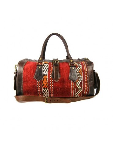 Bag in real natural leather with carpet