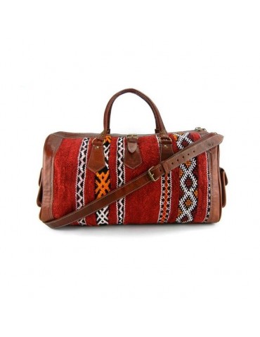 Reisetasche aus echtem braunem Naturleder