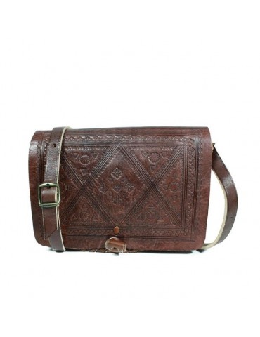 Kožené crossbody tašky hnědé barvy