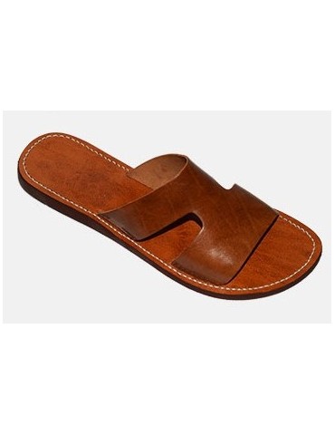Håndlavet natur læder sandal