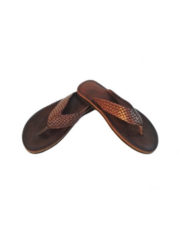 Men's natural leather sandal
