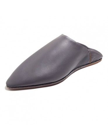 Royal slipper in real natural leather Gray