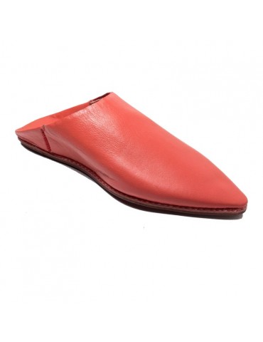 Royal slipper in real natural leather Orange