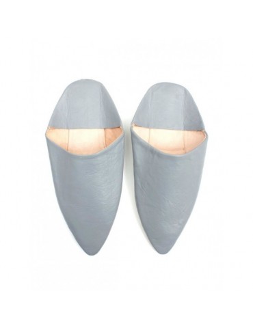 Slippers for women gray leather