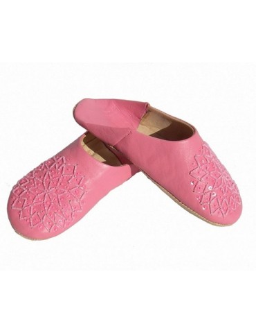 Slippers for women pink leather