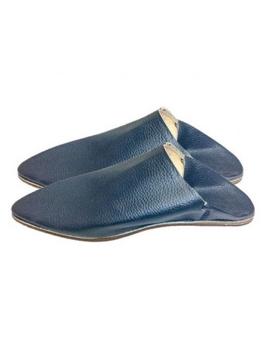 Royal Slipper aus echtem blauem Naturleder