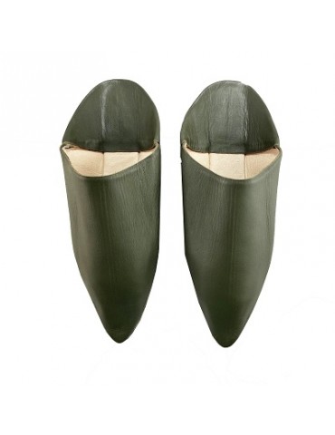 Babouche pointue vert