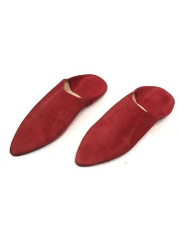 Pantofola in camoscio rosso