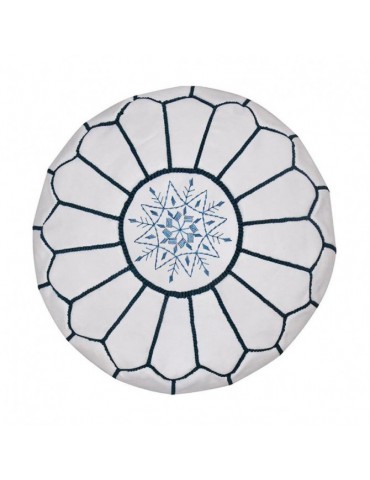 Pouf bianco fatto a mano