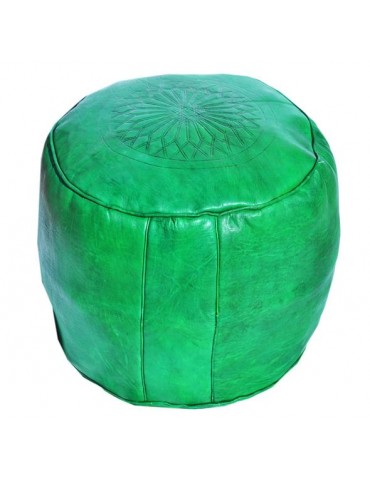 High-end finish leather pouffe