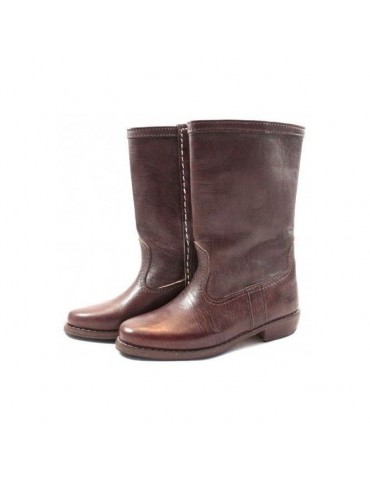 Boot in real natural leather Brown