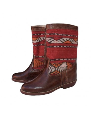 Morocco crafts boot in real natural leather