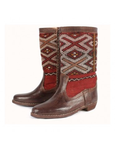 Natural leather boot with...