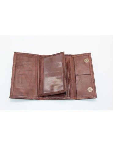 Genuine leather purse Brown