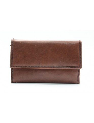 Handgjord plånbok av äkta läder