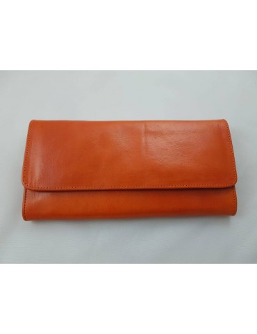 Handgjord plånbok av äkta läder