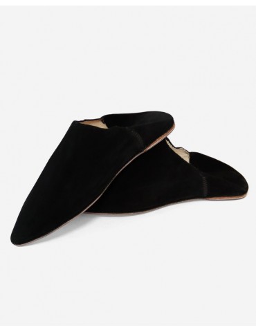 Pointed leather slipper