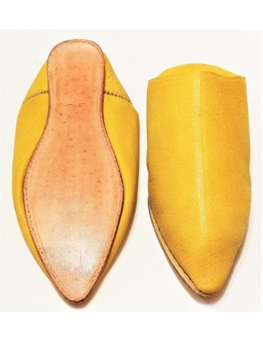 Spitzschuhe für Männer aus gelbem Leder
