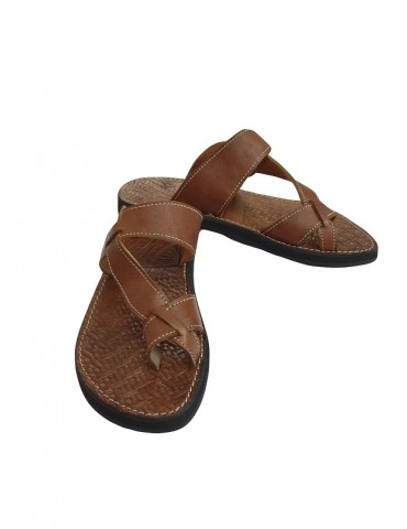 Sandal för män i äkta massivt läder