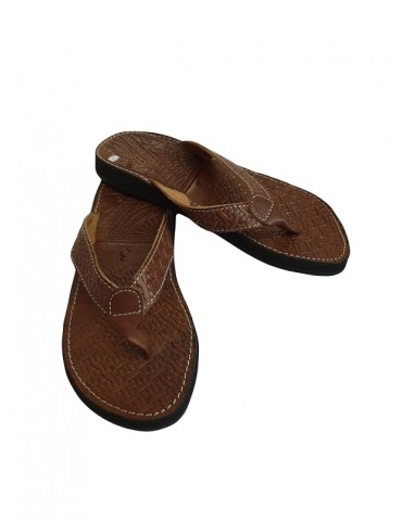 Sandal för män i äkta massivt läder