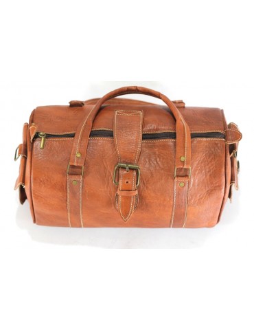 Solid 100% handmade real leather travel bag