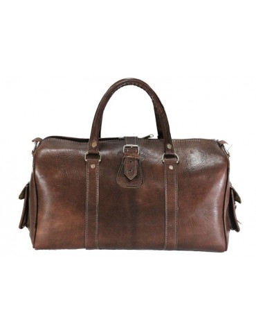 Genuine natural leather travel bag